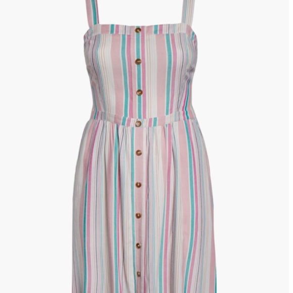 BP. Stripe Button Front Midi Dress (4XL) - Picture 2 of 13